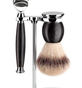 Sophist Fusion Grenadilla – Silvertip Fibre Shaving Set