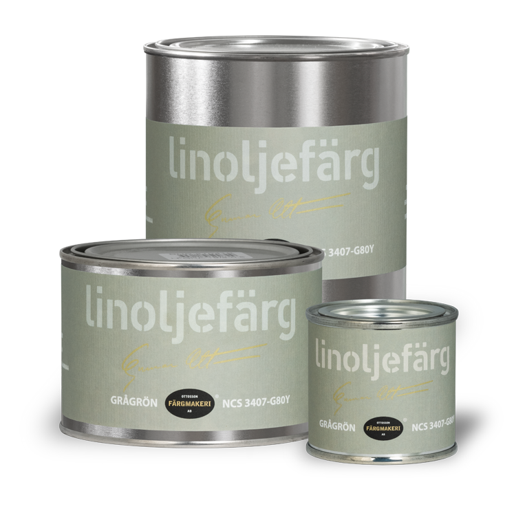 Linoljefärg Grågrön - Bild 2