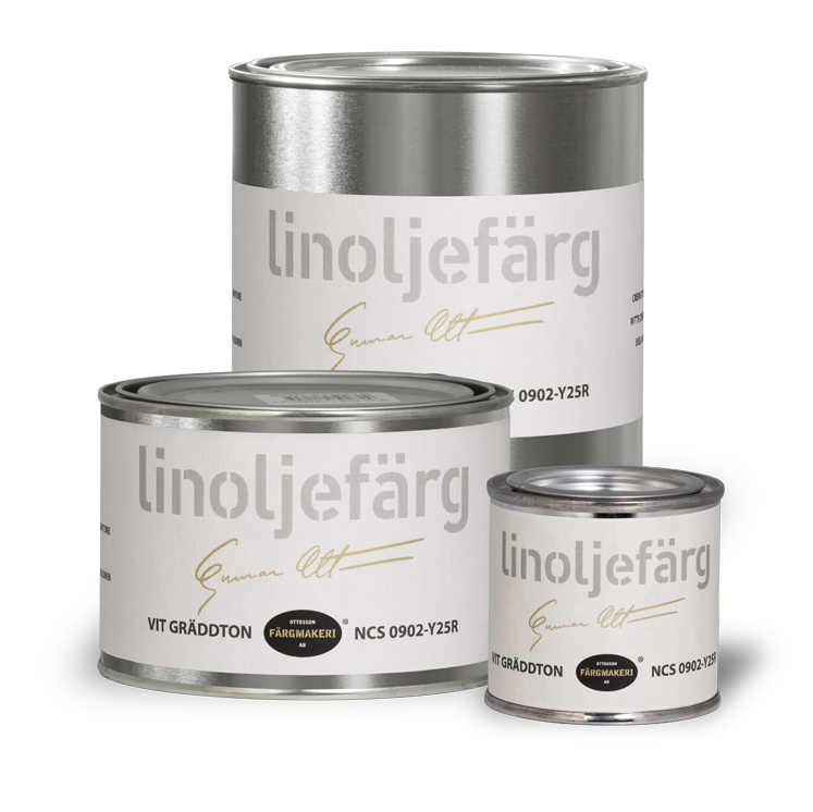 Linoljefärg Vit gräddton - Bild 2